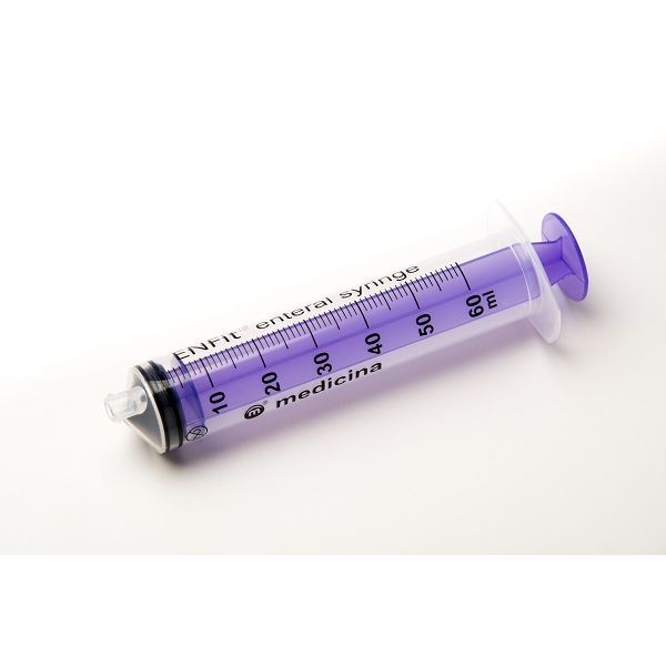 Medicina 60mL Purple Single Use ENFit Enteral Syringe