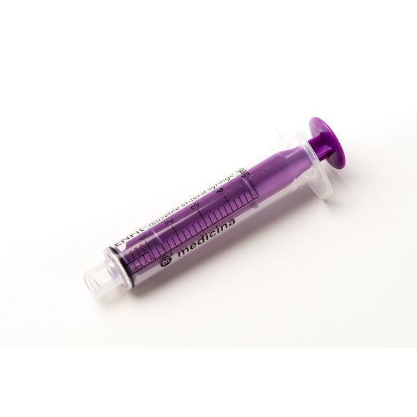 Medicina 5mL Purple Reusable ENFit Enteral Syringe