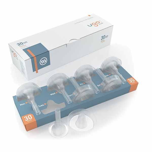 Ugo Sheath Pop-on 30mm self adhesive Short Length Box 28