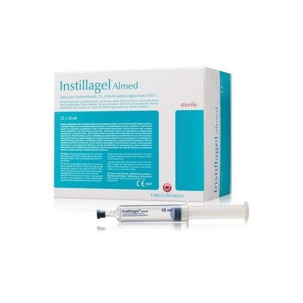Instillagel Almed 10ml Lidocaine And Chlorhex Lubricant Syringe