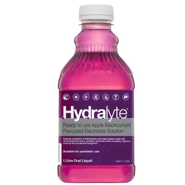 Hydralyte Solutions Apple and Blackcurrant 1L