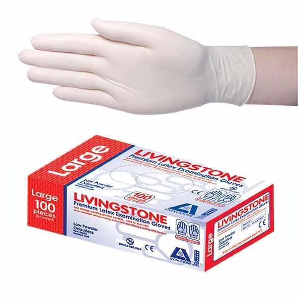 Livingstone Glove Latex low powder Large Box 100