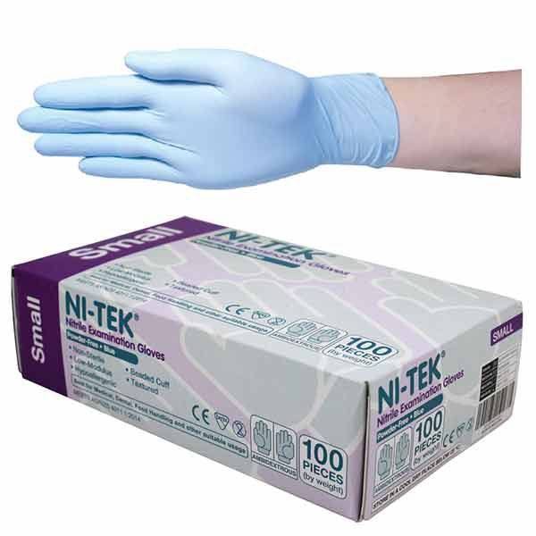 Ni-Tek(Nitrile) Glove powder free Standard Cuff Small Pk100