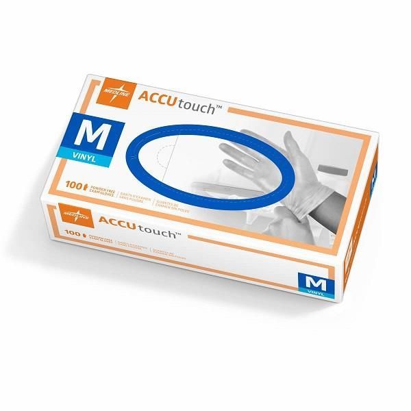 Accutouch PF Vinyl Clear Glove Medium Box 100