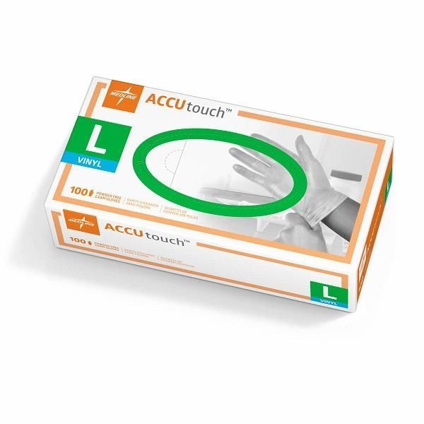 Accutouch PF Vinyl Clear Glove Large Box 100