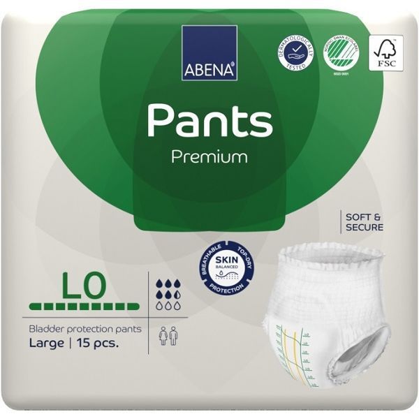 Abena Pants Premium L0 100-145cm 1100mL Pack 15