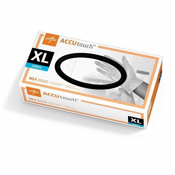 Accutouch PF Vinyl Clear Glove Extra Large Box 90