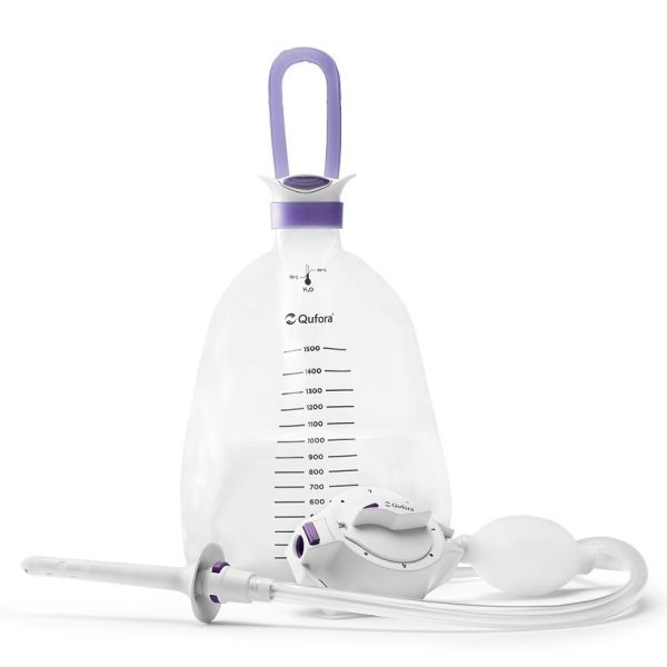 Qufora IrriSedo Klick Base Set With Toilet Bag And 2 balloon catheters
