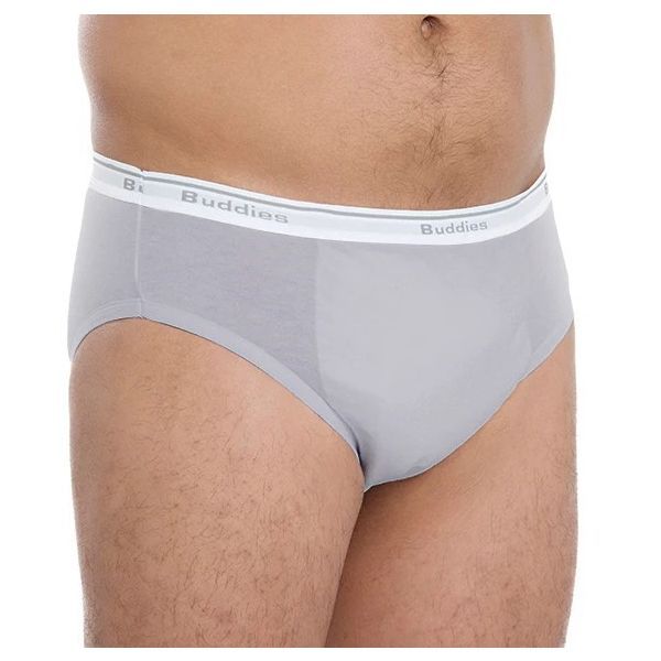 Buddies Assured Mens Brief Grey Large 100cm 400ml