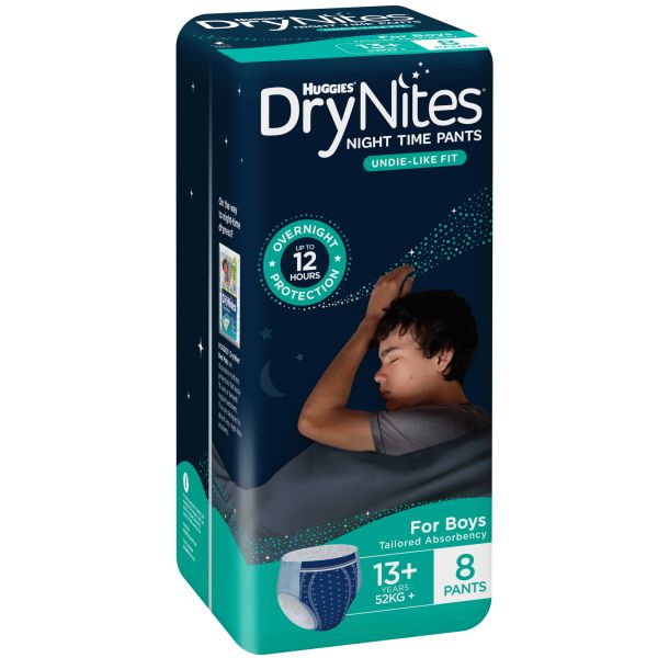 Huggies Drynites Pyjama Pants Boys 13+ Years Xl 1200ml Pack 8