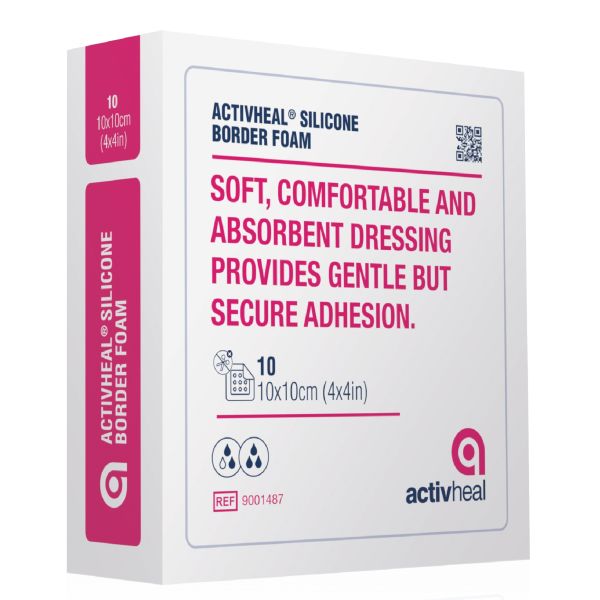 ActivHeal Foam Silicone Adhesive Border 15x18cm Sacral
