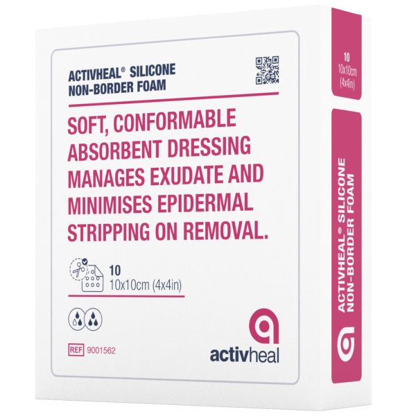 ActivHeal Foam Silicone Adhesive Non-Border 20x20cm