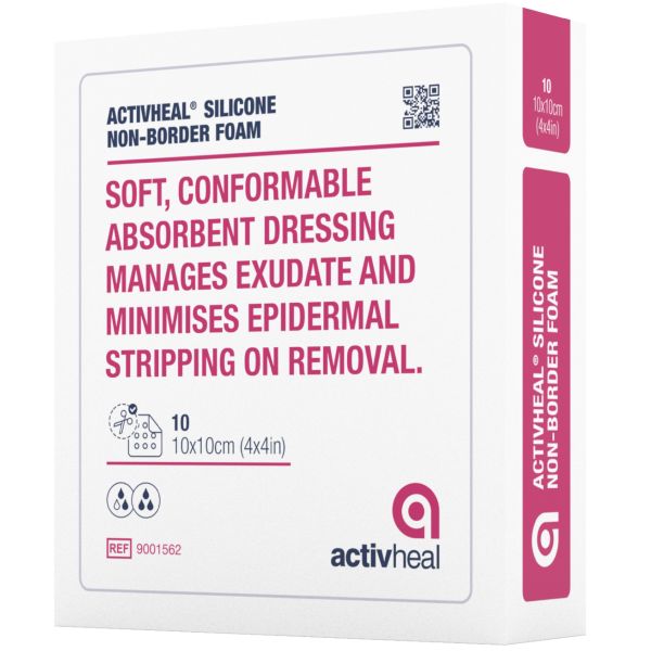 ActivHeal Foam Silicone Adhesive Non-Border 15x15cm