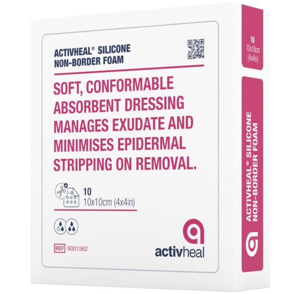 ActivHeal Foam Silicone Adhesive Non-Border 10x20cm