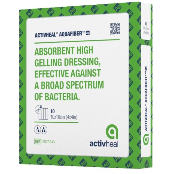ActivHeal Aquafiber Ag Gel Fiber Ag+ Sheet 5x5cm