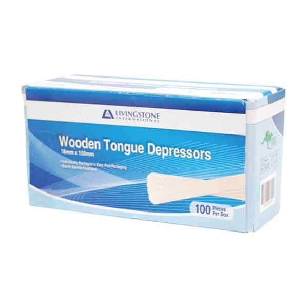 Wooden Tongue Depressor Single Pk100 Sterile