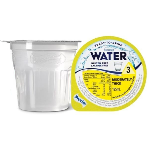 Precise Ready To Drink Water Moderately Thick/Level 3 185ml