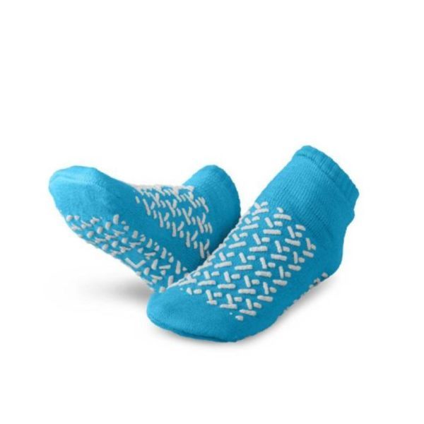 Non-Slip Slipper Double Tread Large Blue Pair