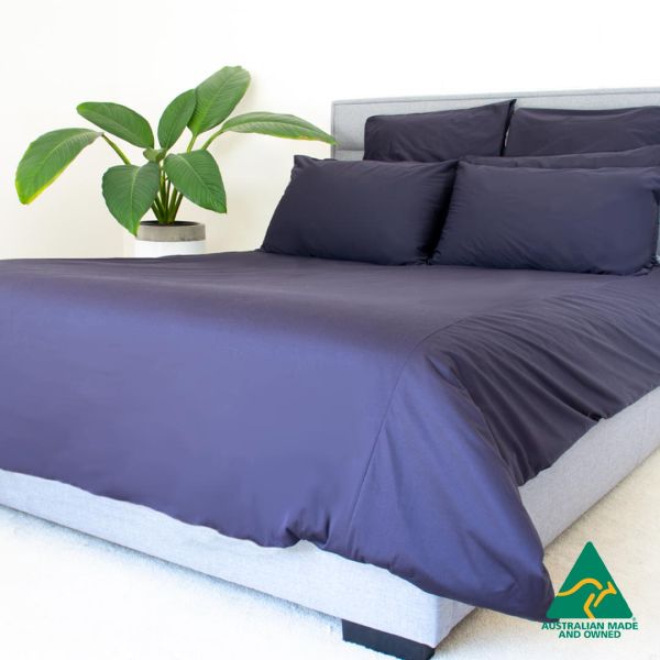 Waterproof Doona Cover Navy Blue Queen