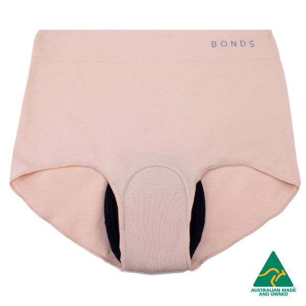 Bonds Womens Comfytails Side Seamfree Full Brief Size 18 Nude 250ml