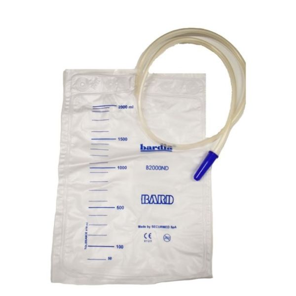 Bard Overnight Drain Bag No Tap Non-Sterile 100cm 2L