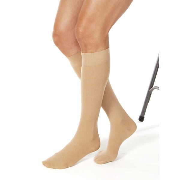 JOBST RELIEF Knee High Close Toe Full Calf Large Beige 30-40mmHg