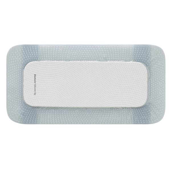 Biatain Silicone Silver Adhesive Foam Dressing 10 x 20cm Box 5