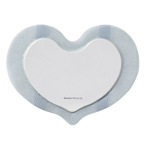 Biatain Silicone Silver Adhesive Foam Sacral Dressing 15 x 19cm Box 5