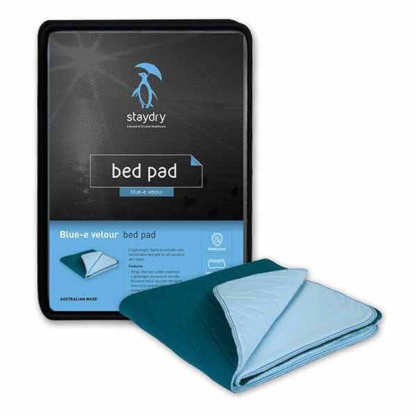 StayDry Blue-E Bed Pad Single with Wings Aqua