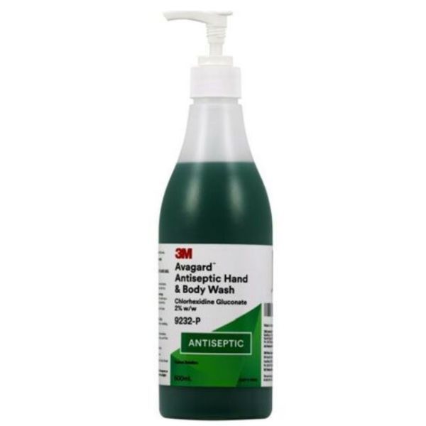 Avagard Antiseptic Hand&Body Wash Chlorohexidine Gluconate 2% 500ml With Pump