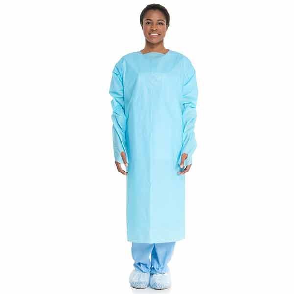 Impervious Thumbs-Up Film Gown with Thumbhooks Blue Regular Pack of 15