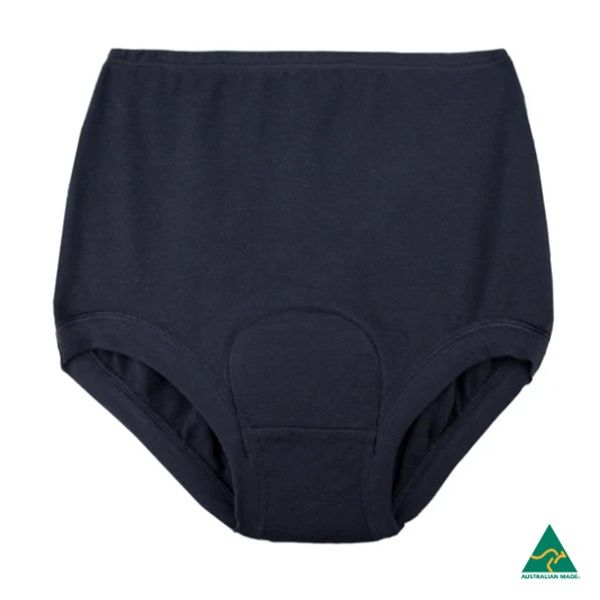 Bonds Size 20 400mL Waist 85cm Full Brief Cottontail Waist Black