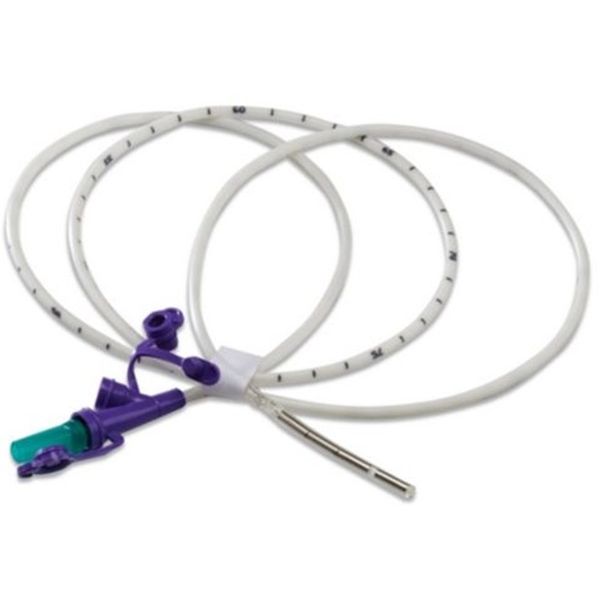 Kangaroo Nasogastric Feeding Tube with ENFit Connection 3 g Weighted Tip Rigid Port Stylet 8Ch 2.7 mm x 43" 109 cm