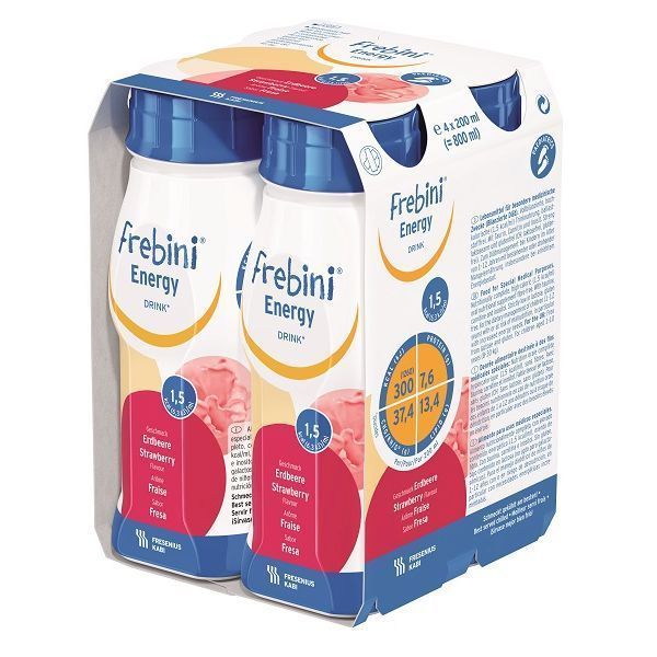 Frebini Energy Drink Strawberry 200mL Easybottle Pack 4