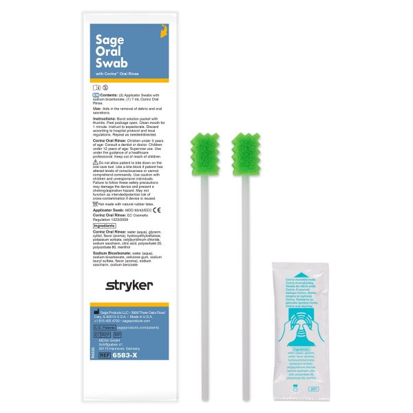 Sage Oral Swab with Corinz Oral Rinse No Suction